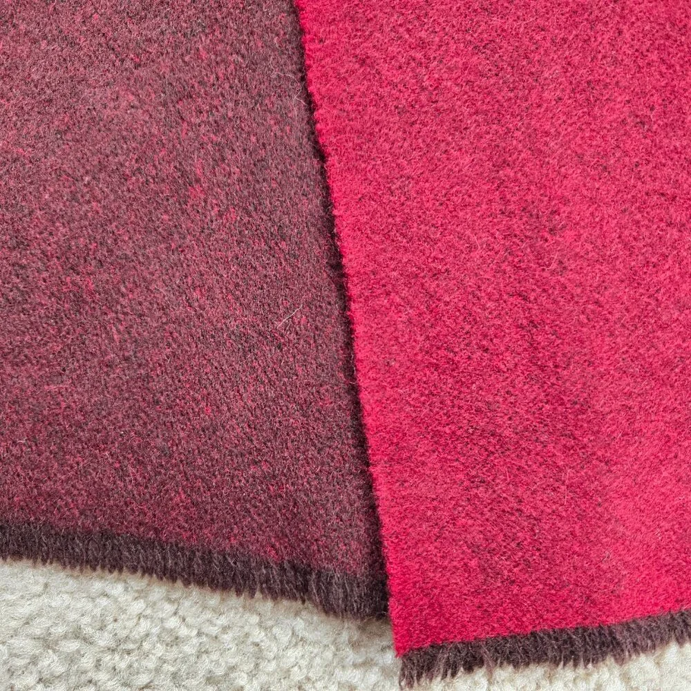 Banana Republic Double Face Cashmere Scarf Brick Burgundy Red